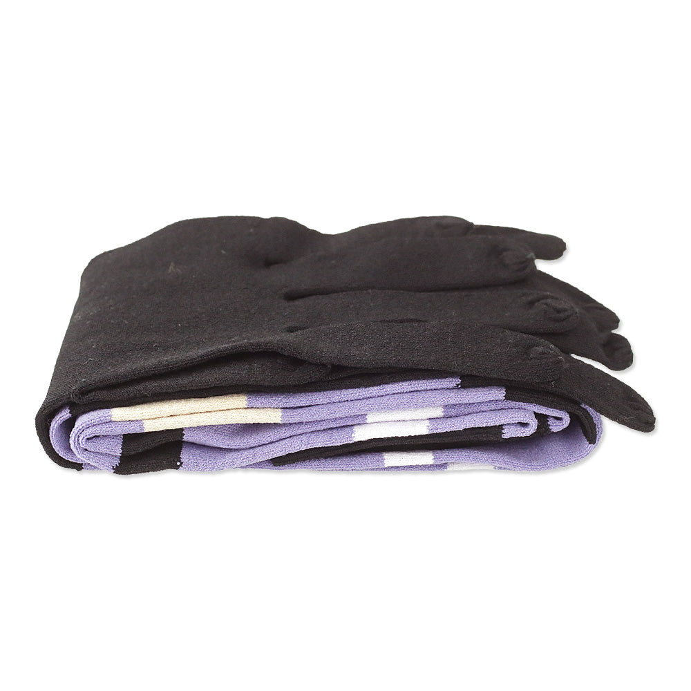 Hervé Legér x Law Roach Lavender Multi Striped Knit Long Gloves