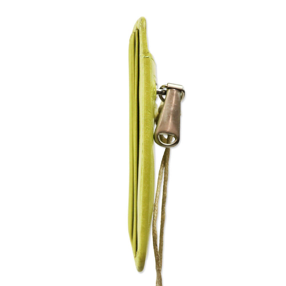 Hobo Lemongrass Leather Euro Slide Card Case