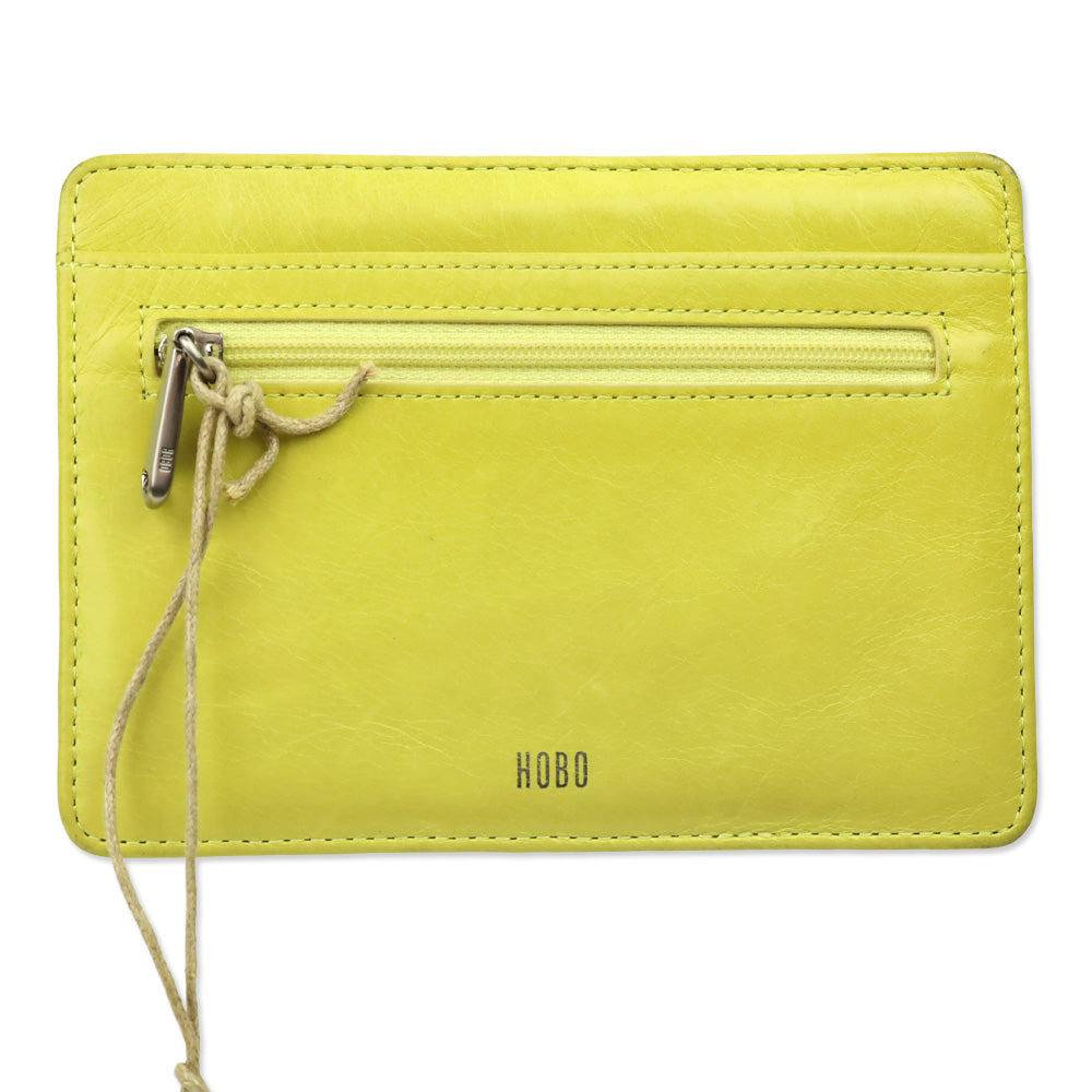 Hobo Lemongrass Leather Euro Slide Card Case