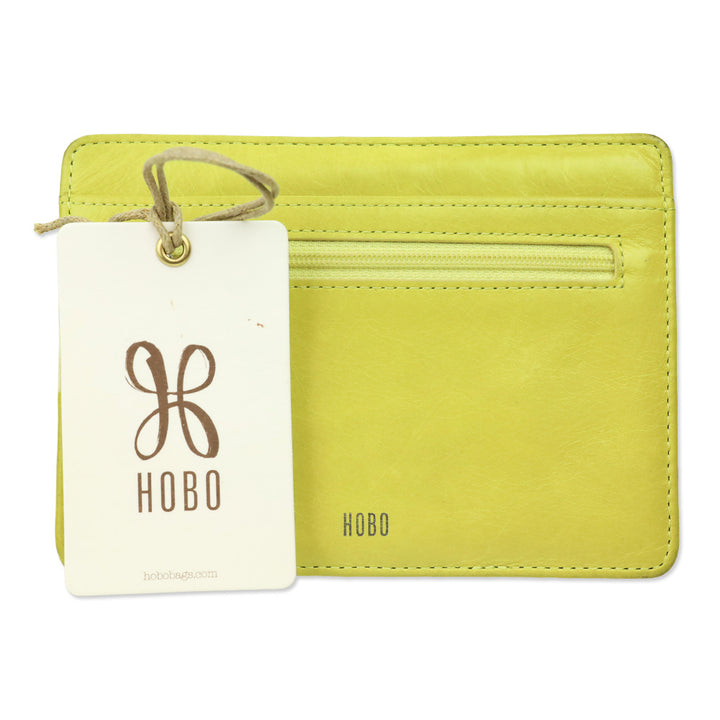 Hobo Lemongrass Leather Euro Slide Card Case