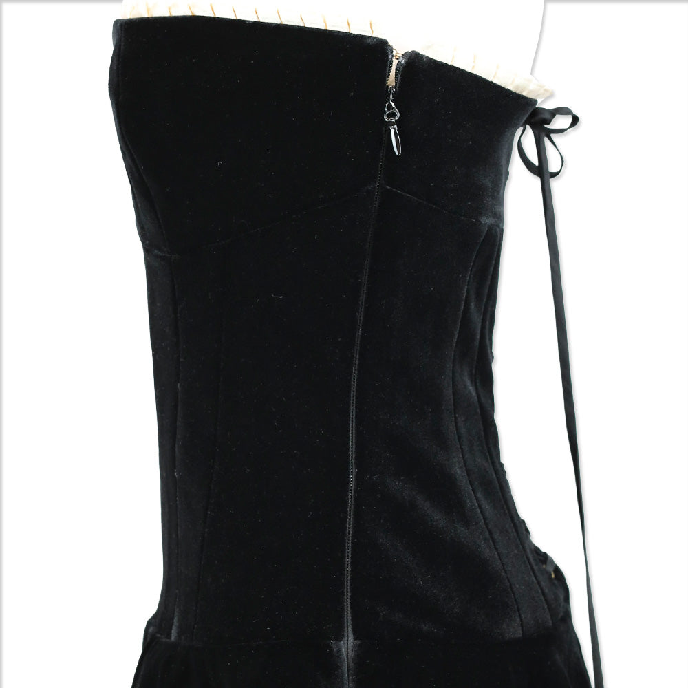 House Of CB Marilla Black Velvet Strapless Dress