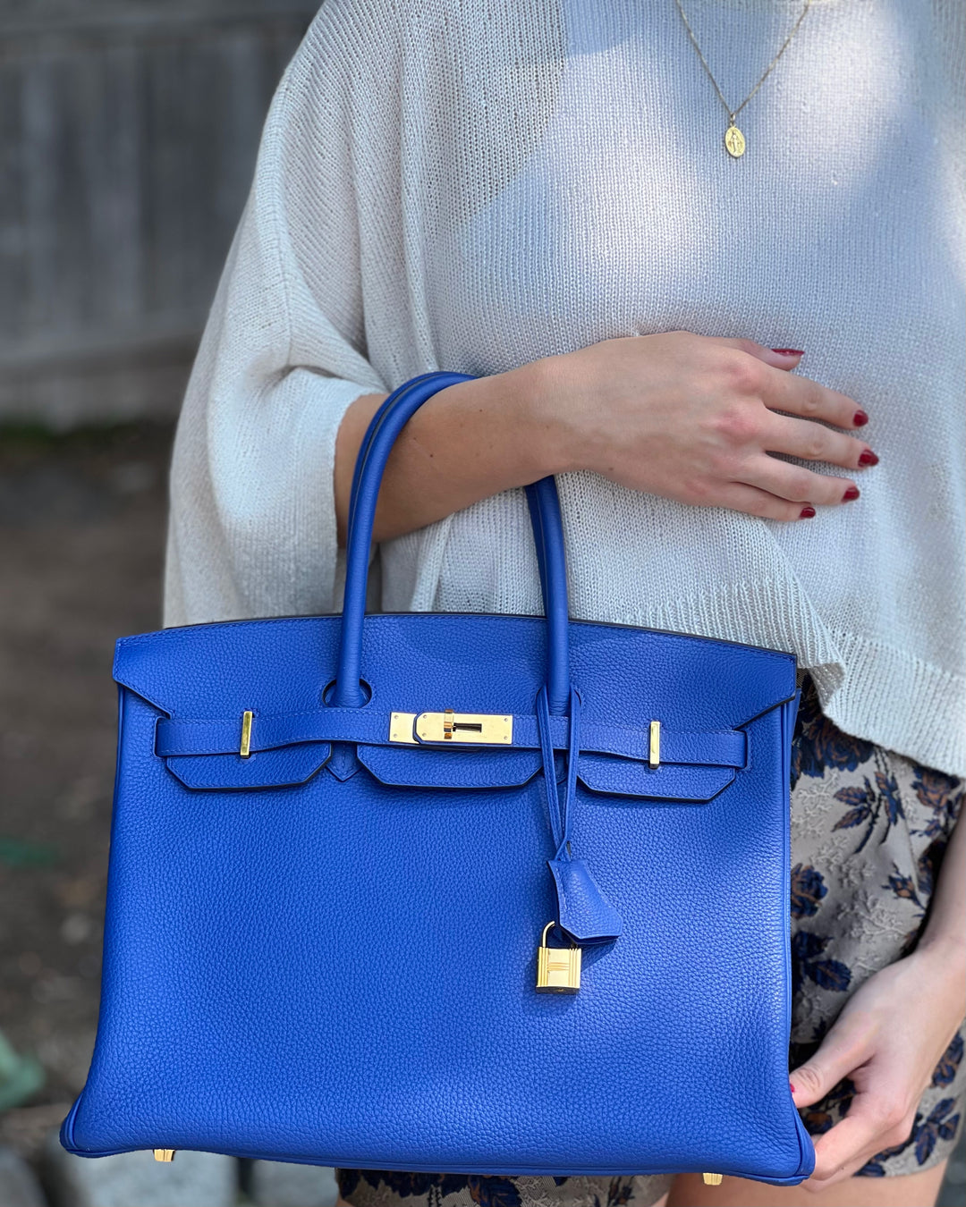 Hermès Blue Clemence Leather Birkin 35 | DBLTKE Luxury Consignment Boutique