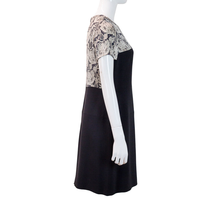 Stella McCartney Black & Beige Print Dress