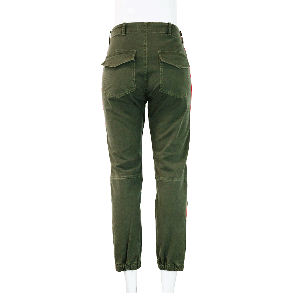 Nili Lotan Olive Cropped Military Pants