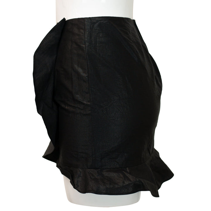 Isabel Marant Luna Metallic Black Mini Skirt