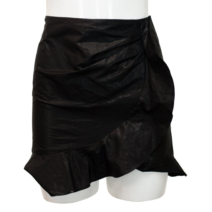 Isabel Marant Luna Metallic Black Mini Skirt