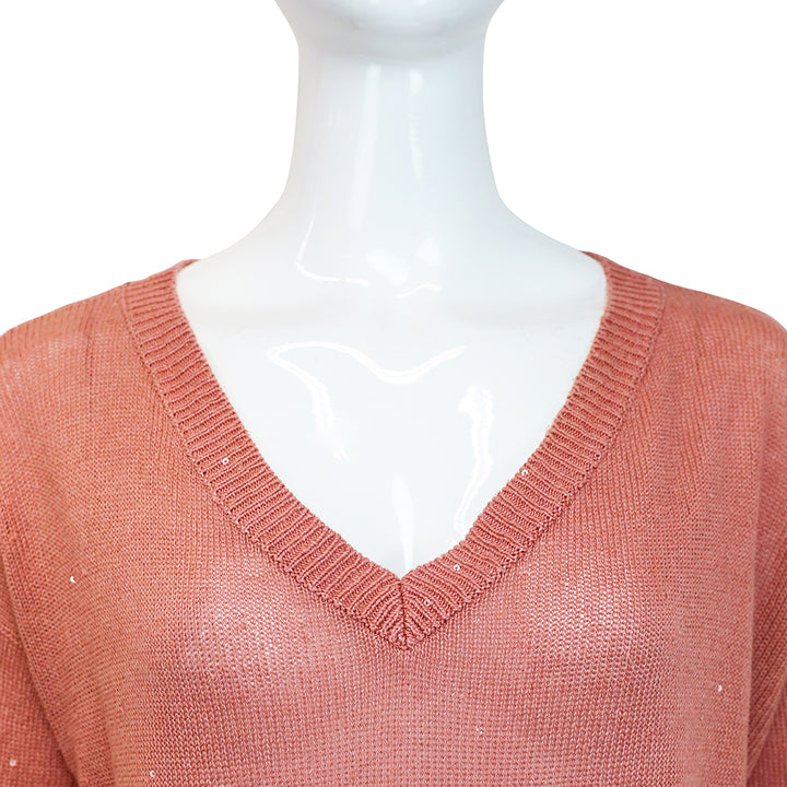 Brunello Cucinelli Pink Knit Tunic Sweater