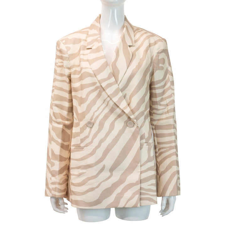 Anine Bing Kaia Zebra Sand Blazer