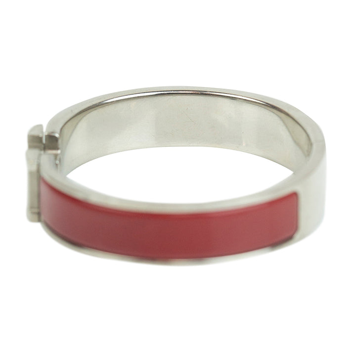 Hermès Red Enamel Clic H Bracelet