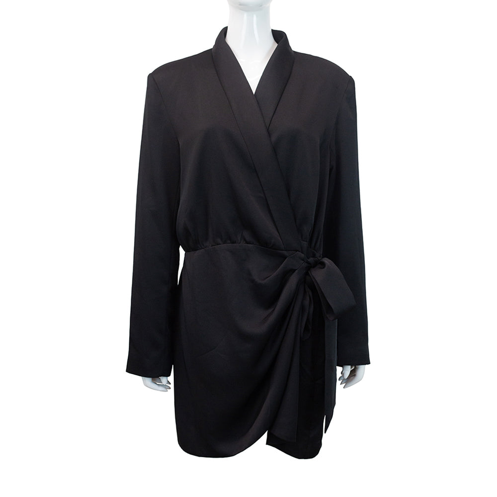Misha Black Azera Long-Sleeve Mini Dress