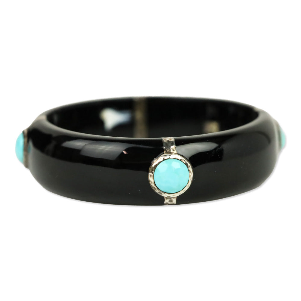 IPPOLITA Turquoise Four-Station 925 Black Resin Bangle Bracelet