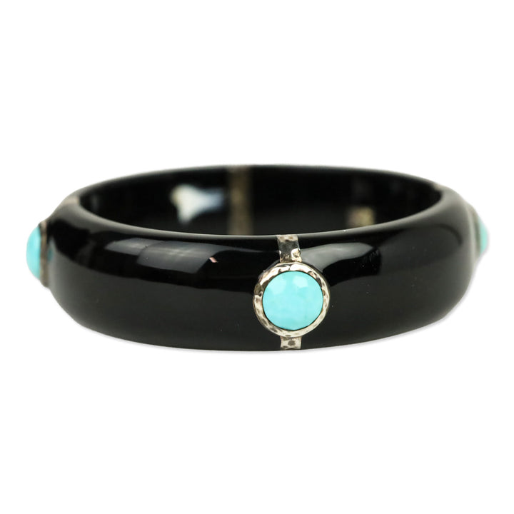 IPPOLITA Turquoise Four-Station 925 Black Resin Bangle Bracelet