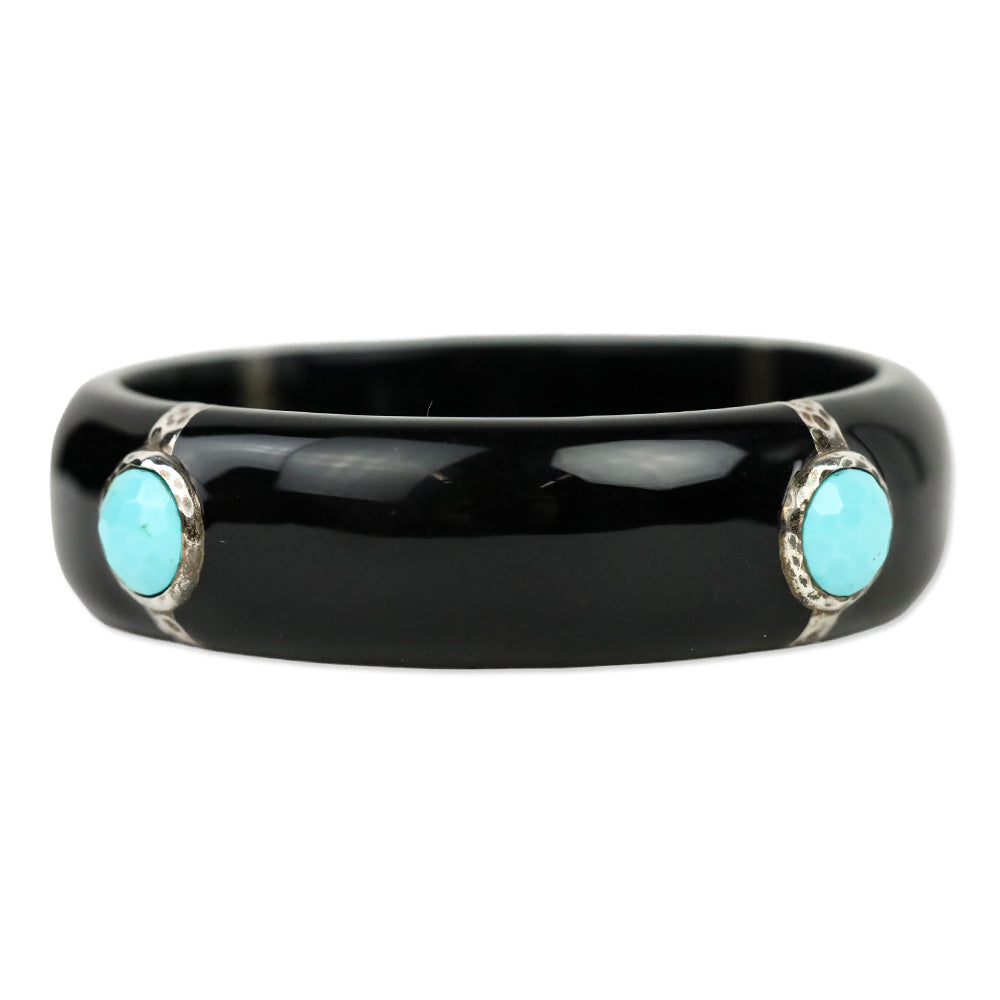 IPPOLITA Turquoise Four-Station 925 Black Resin Bangle Bracelet