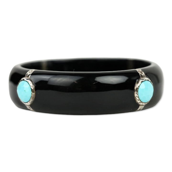 IPPOLITA Turquoise Four-Station 925 Black Resin Bangle Bracelet