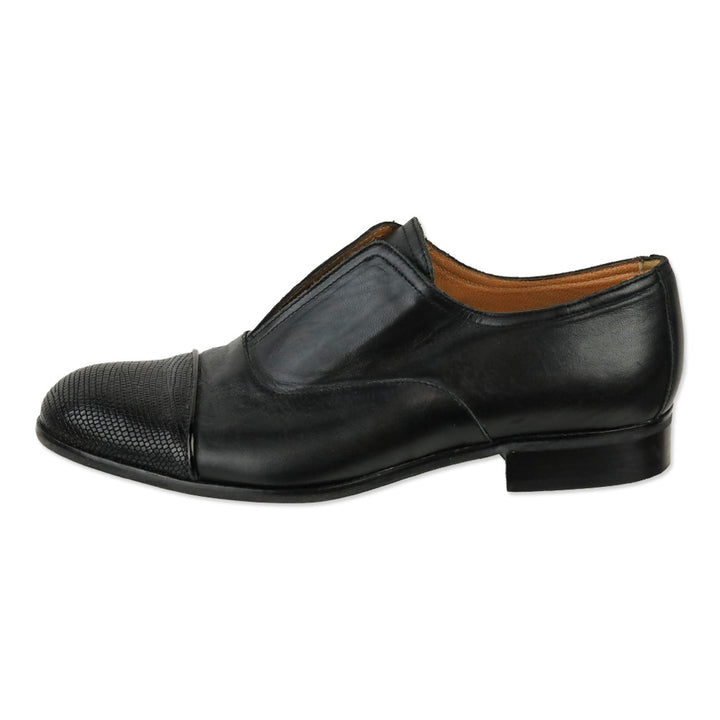 Intermix Black Leather Karen Slip-On Loafers