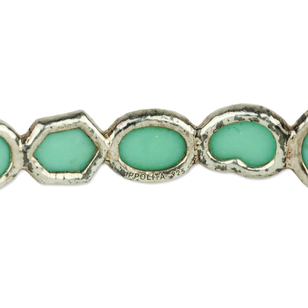 Ippolita 925 Silver in Turquoise All-Over Stone Bangle Bracelet