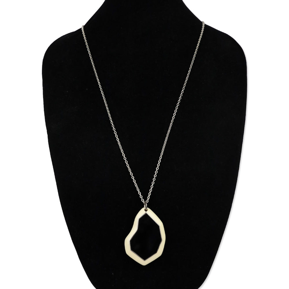Ippolita 925 Sterling Silver Necklace with Onyx & Resin Pendant