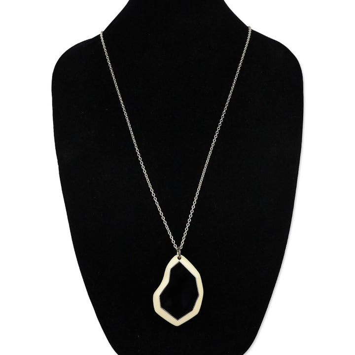 Ippolita 925 Sterling Silver Necklace with Onyx & Resin Pendant