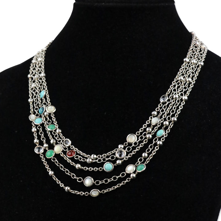 Ippolita Sterling Multi-Stone Multi-Strand Station Lollipop Necklace