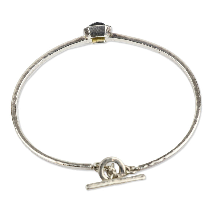 Ippolita Sterling Silver Onyx & Diamond Stella Toggle Bracelet