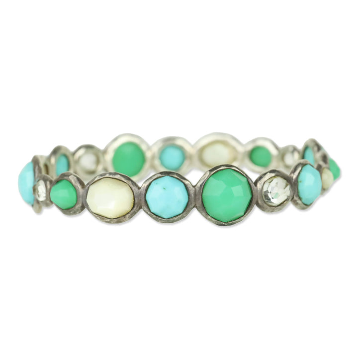 Ippolita Sterling Silver Turquoise, Mother Of Pearl & Quartz All-Stone Bangle Bracelet