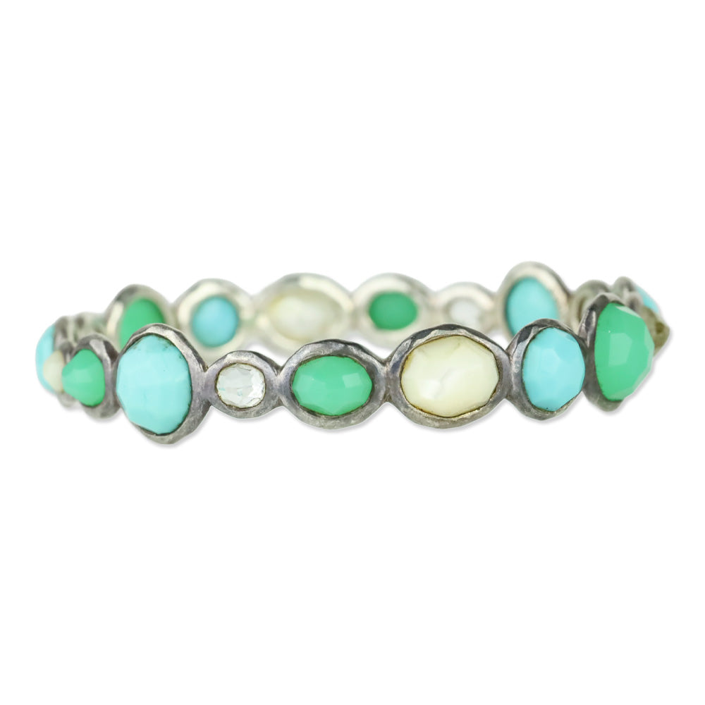 Ippolita Sterling Silver Turquoise, Mother Of Pearl & Quartz All-Stone Bangle Bracelet