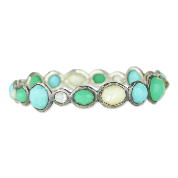 Ippolita Sterling Silver Turquoise, Mother Of Pearl & Quartz All-Stone Bangle Bracelet