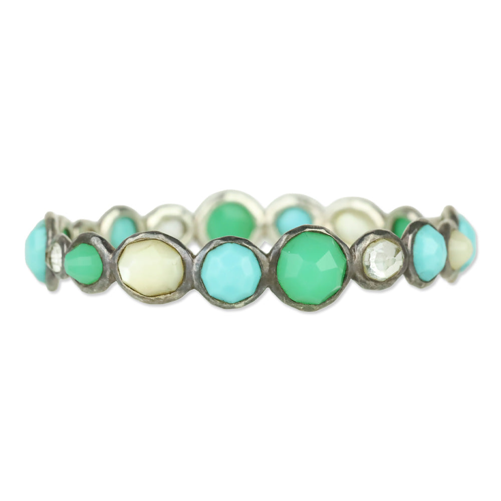 Ippolita Sterling Silver Turquoise, Mother Of Pearl & Quartz All-Stone Bangle Bracelet