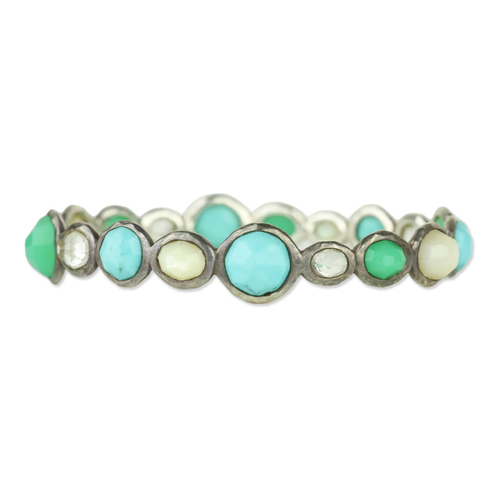 Ippolita Sterling Silver Turquoise, Mother Of Pearl & Quartz All-Stone Bangle Bracelet