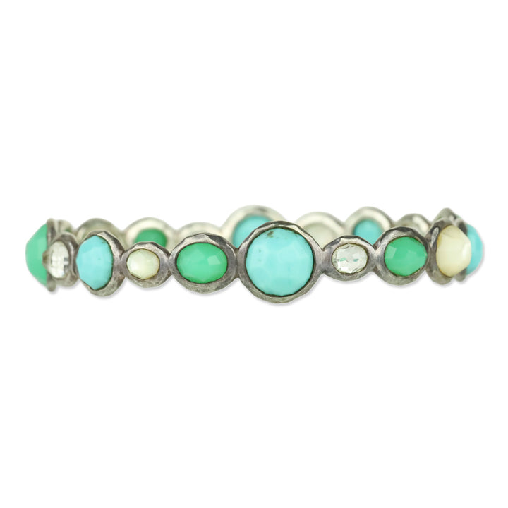 Ippolita Sterling Silver Turquoise, Mother Of Pearl & Quartz All-Stone Bangle Bracelet