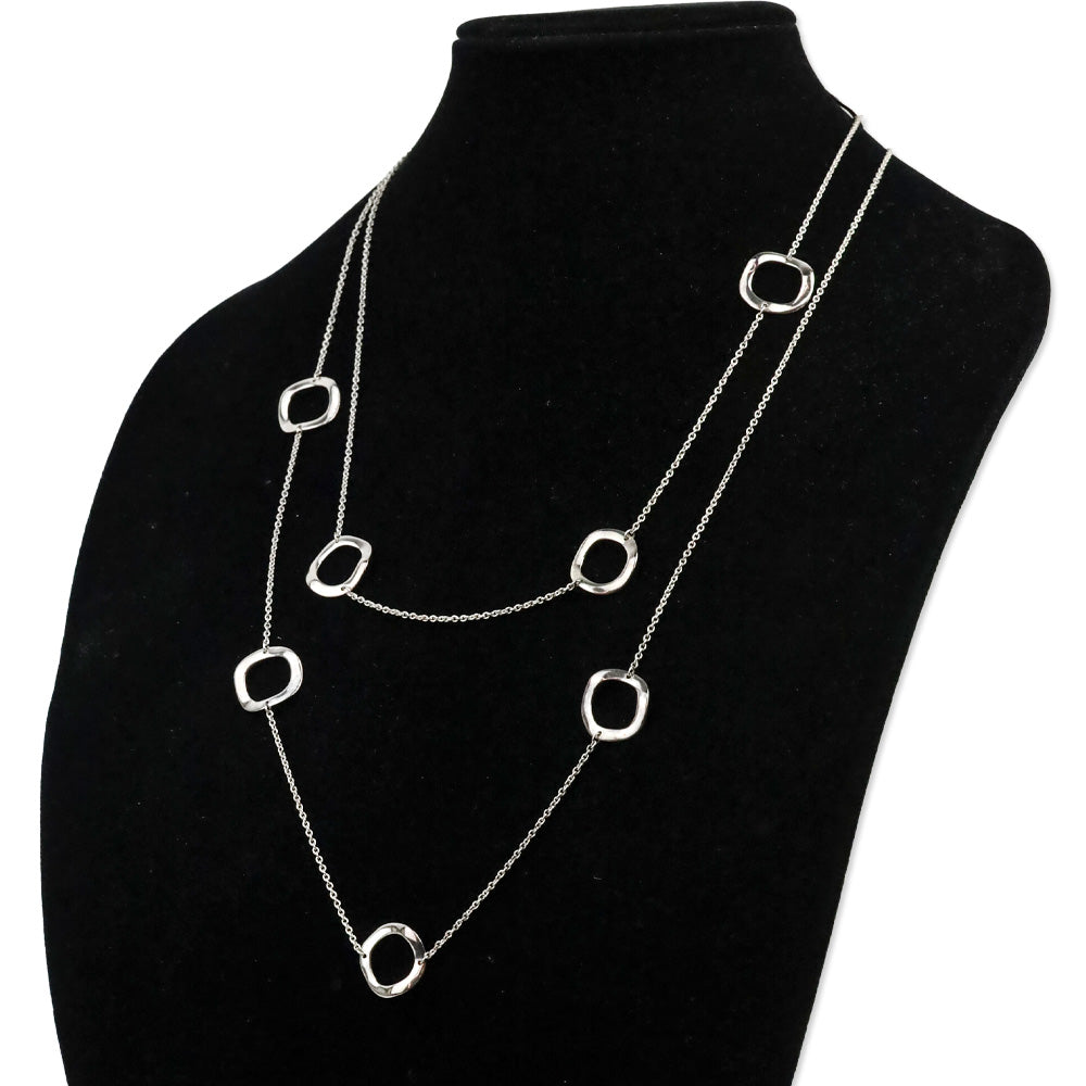 Ippolita Sterling Wavy Circle Station Necklace