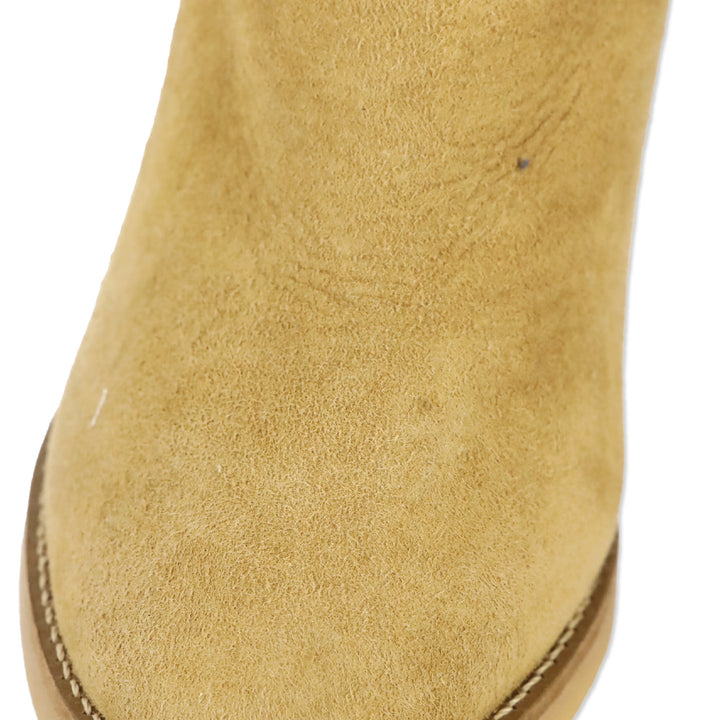 Isabel Marant Beige Suede Shearling Wedge Totam Booties