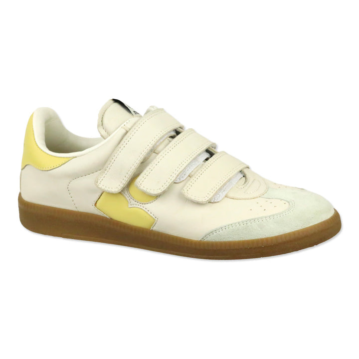 Isabel Marant Beth Beige/Yellow Leather Low-top Sneakers