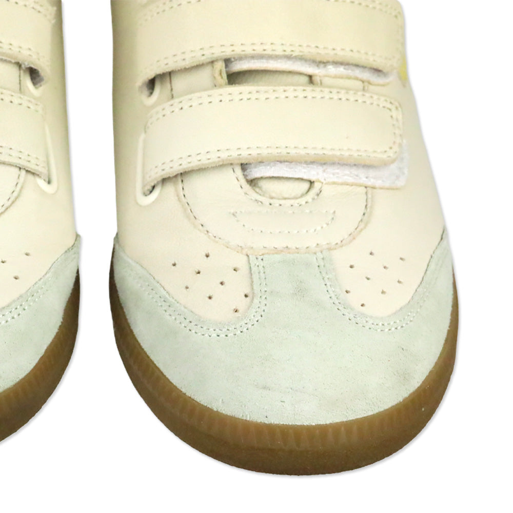 Isabel Marant Beth Beige/Yellow Leather Low-top Sneakers