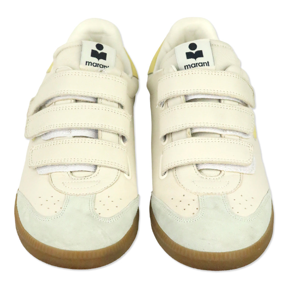Isabel Marant Beth Beige/Yellow Leather Low-top Sneakers