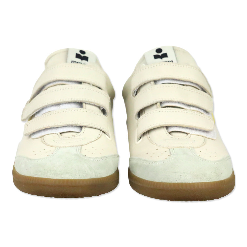 Isabel Marant Beth Beige/Yellow Leather Low-top Sneakers
