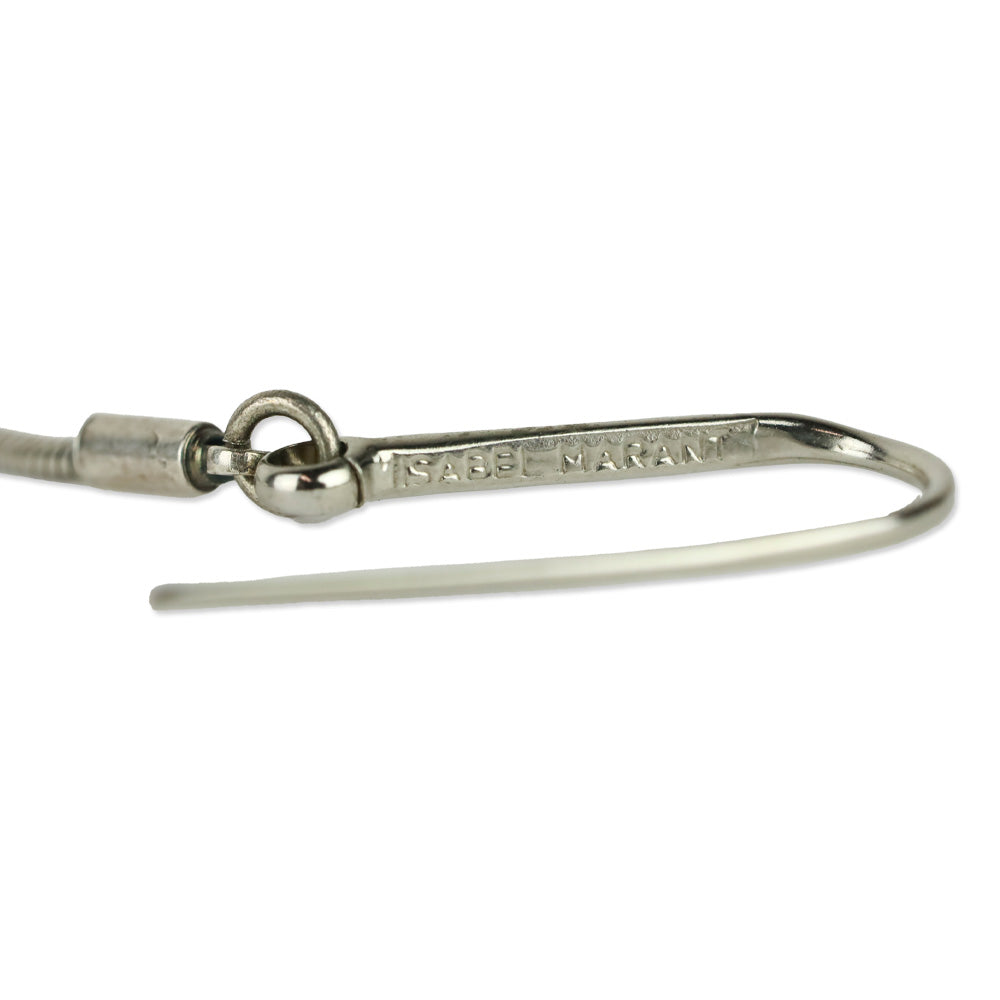 Isabel Marant Black Leather Folding Fan Drop Earring