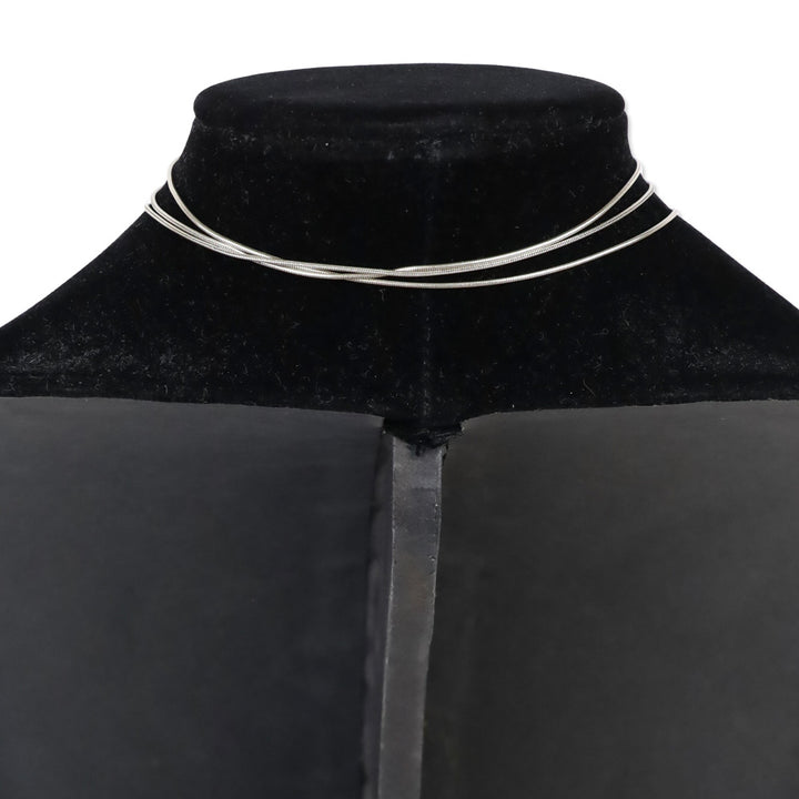 Isabel Marant Black Leather Folding Fan Wrap Necklace