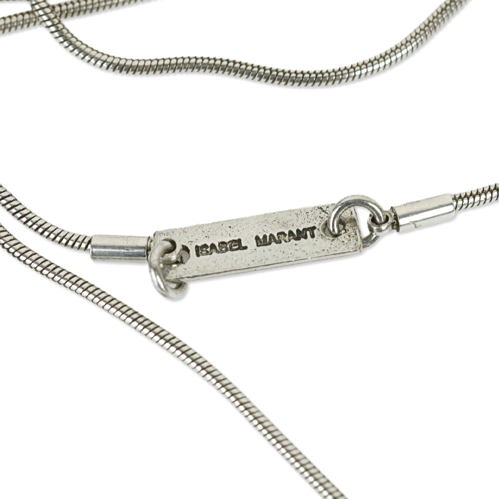 Isabel Marant Black Leather Folding Fan Wrap Necklace