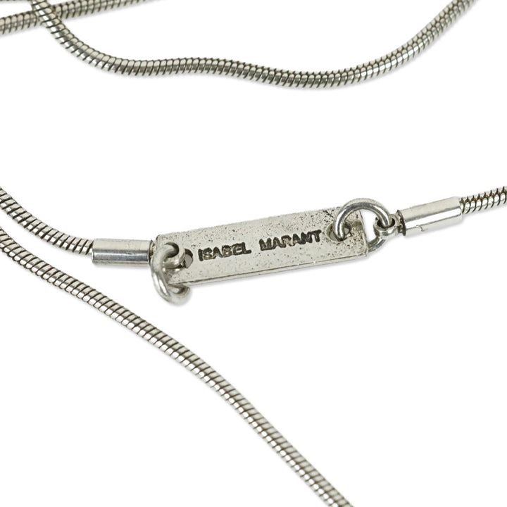 Isabel Marant Black Leather Folding Fan Wrap Necklace