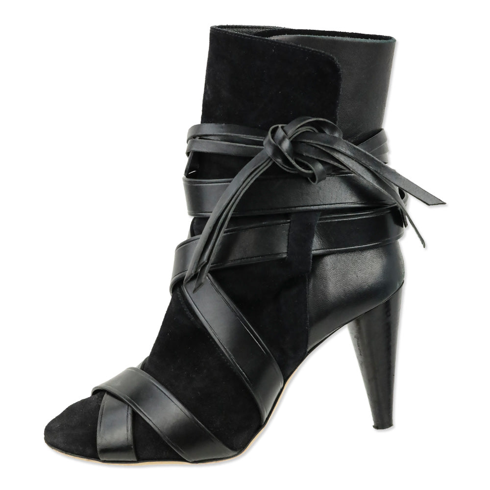 Isabel Marant Black Leather Nola Illusion Boots
