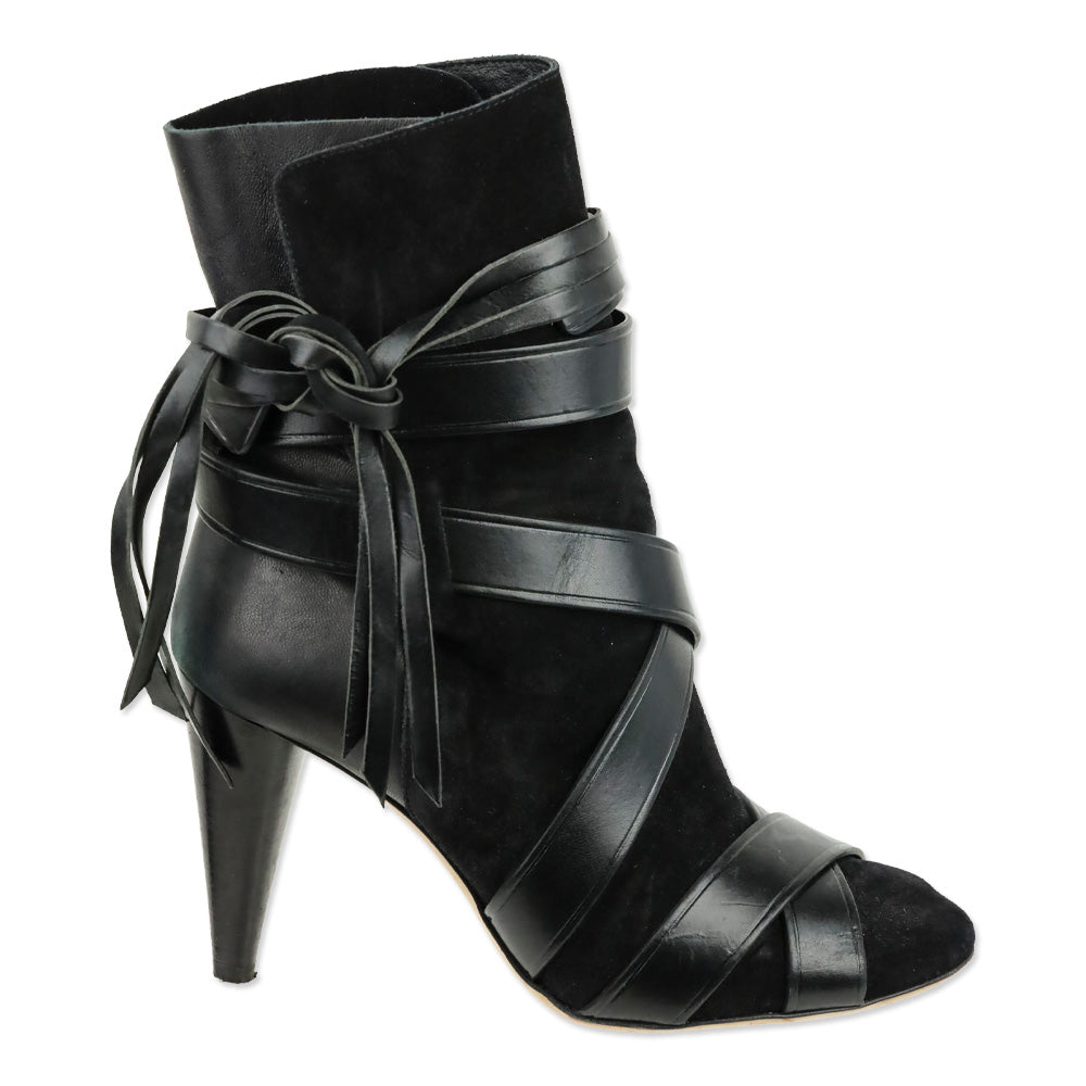 Isabel Marant Black Leather Nola Illusion Boots