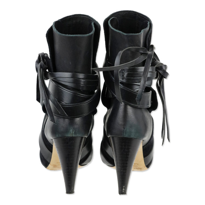 Isabel Marant Black Leather Nola Illusion Boots