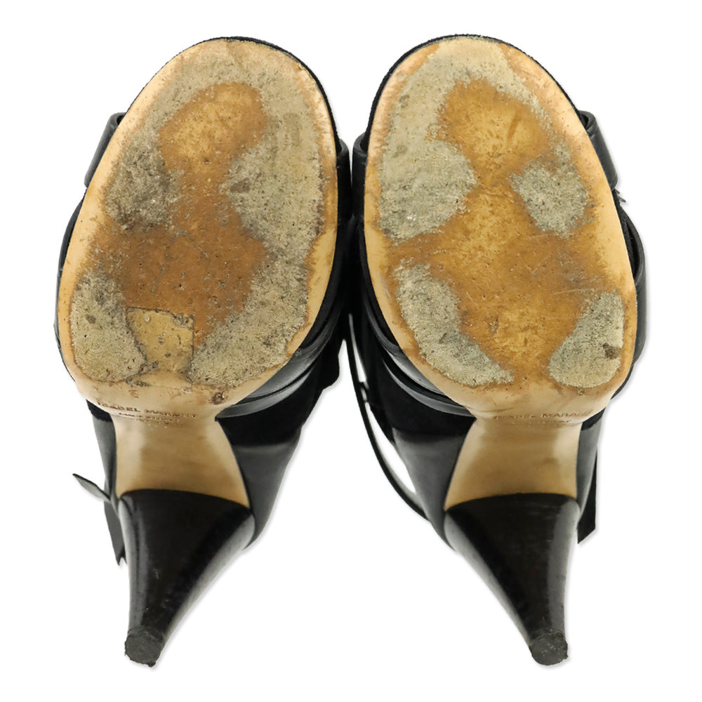 Isabel Marant Black Leather Nola Illusion Boots
