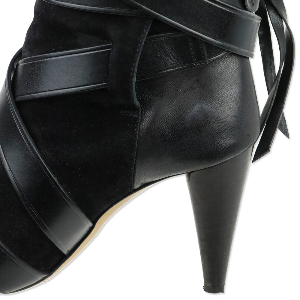 Isabel Marant Black Leather Nola Illusion Boots