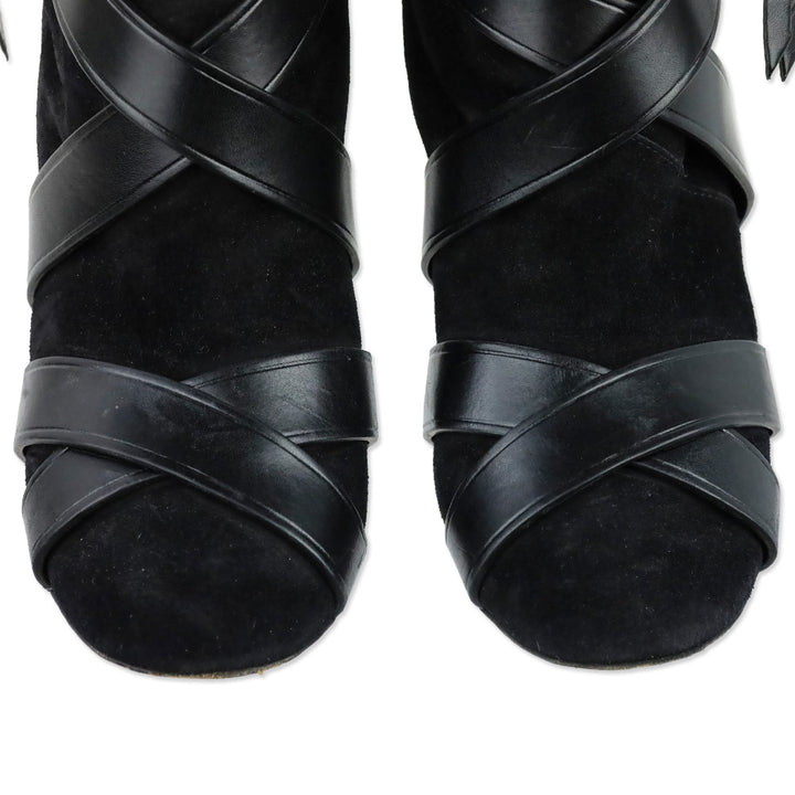 Isabel Marant Black Leather Nola Illusion Boots