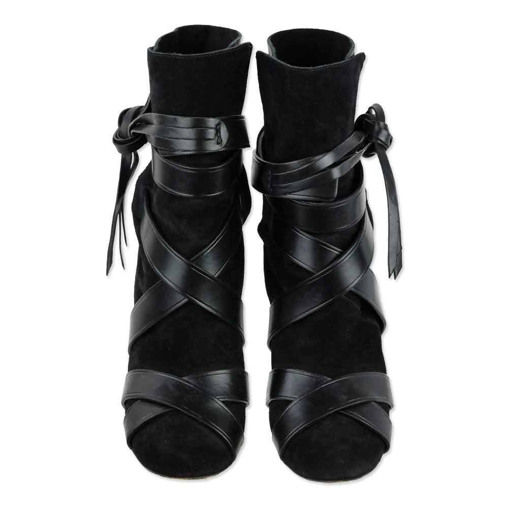 Isabel Marant Black Leather Nola Illusion Boots