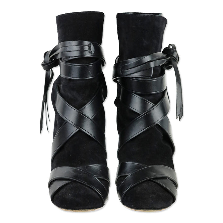 Isabel Marant Black Leather Nola Illusion Boots