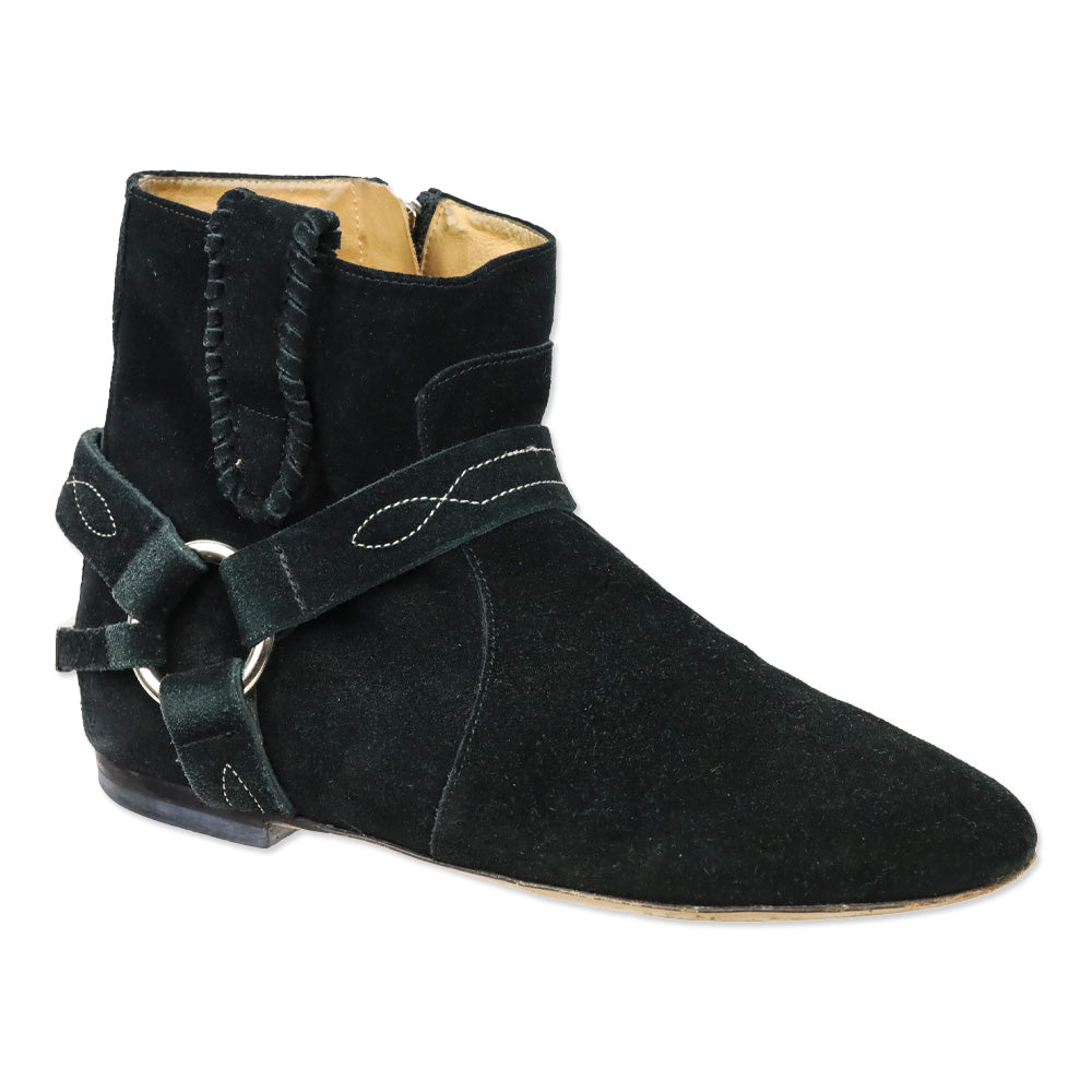 Isabel Marant Black Suede Raelyn Ankle Boots