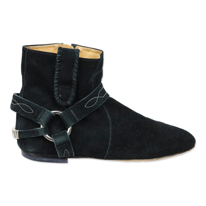 Isabel Marant Black Suede Raelyn Ankle Boots